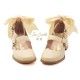 Iris Corolla Tulips Chunky Heel Shoes(Reservation/5 Colours/Full Payment Without Shipping)